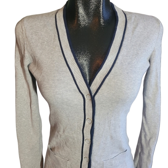 Tommy Hilfiger Grey Button Up Cardigan XS - Picture 2 of 7